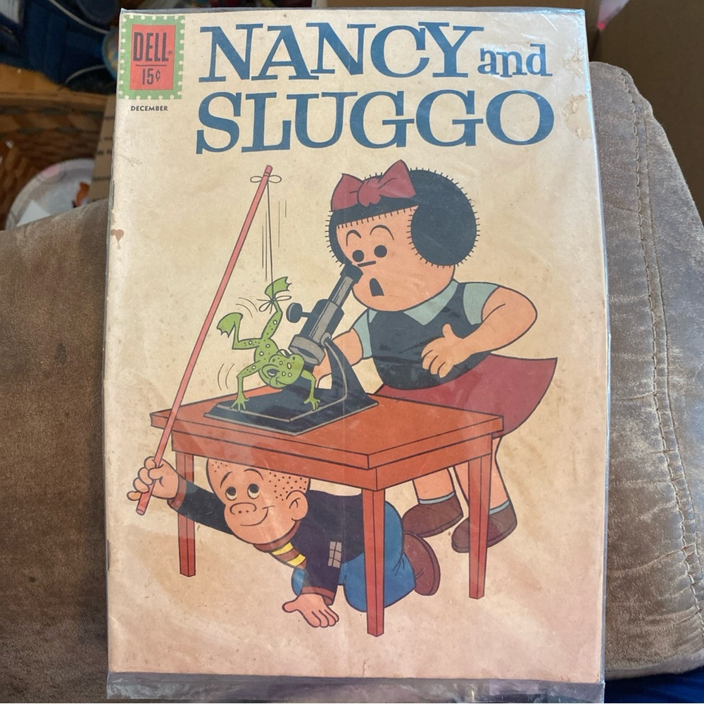 Dell Nancy and Sluggo Comic Art with Red and Blue Accents